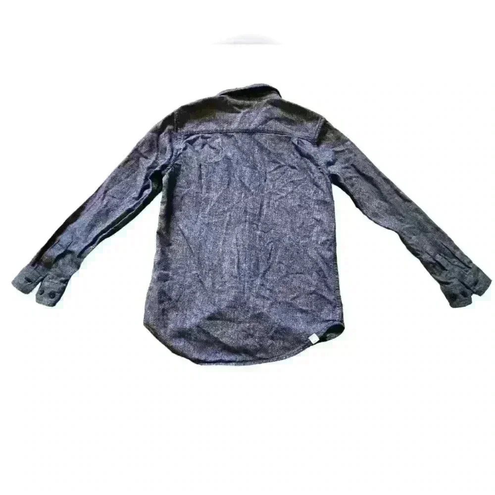 Boys Vans Woven Long Sleeve Button Down Shirt Black Gray Size Medium - Picture 4 of 4